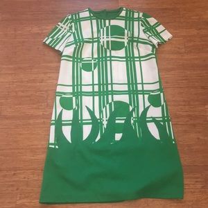 Retro green & white dress